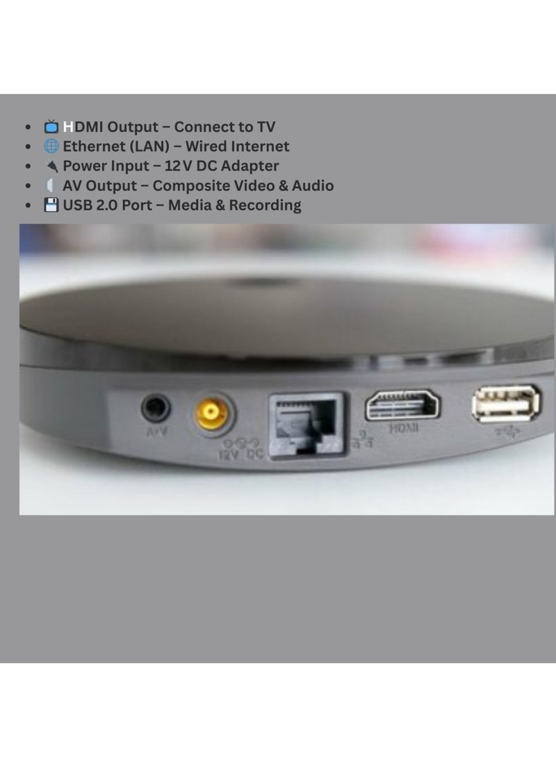 Jawwy tv VIP4302 Android TV Set-Top Box | 4K UHD Streaming | Wi-Fi & Ethernet | Voice Remote Support – Black - Image 2